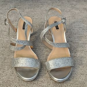 Alex Marie Glittery Silver Heels